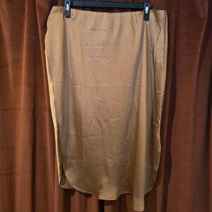 Lane Bryant Gold Satin Skirt